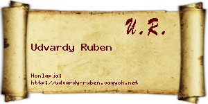 Udvardy Ruben névjegykártya